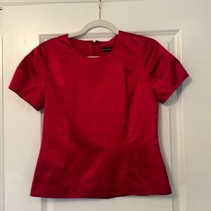 RALPH LAUREN red satin top